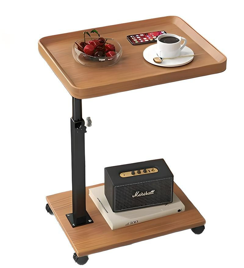 Adjustable Rolling Cart Multi-Purpose Table Tray