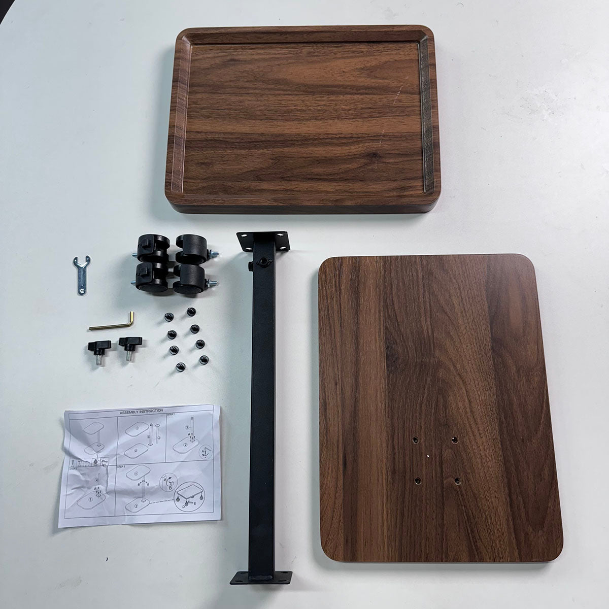 Adjustable Rolling Cart Multi-Purpose Table Tray