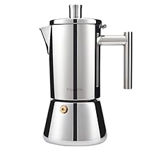 Stovetop Stainless Steel Italian Espresso Maker & an Induction Coffee Machine