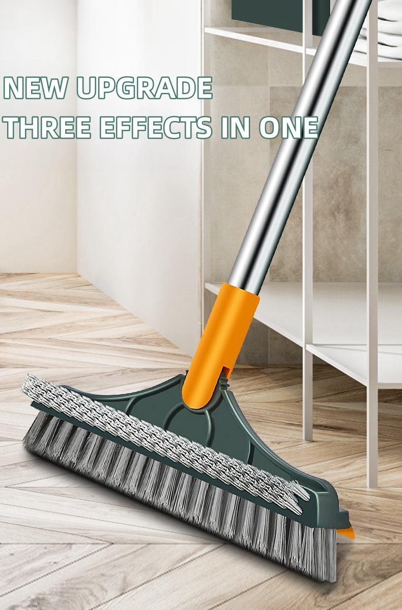 3 In 1 Cleaning Rotating Brush For Multi-Room With Long Handle and Crevice Brush