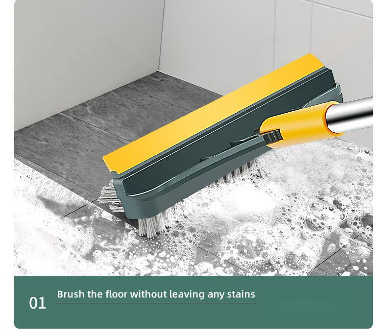 3 In 1 Cleaning Rotating Brush For Multi-Room With Long Handle and Crevice Brush