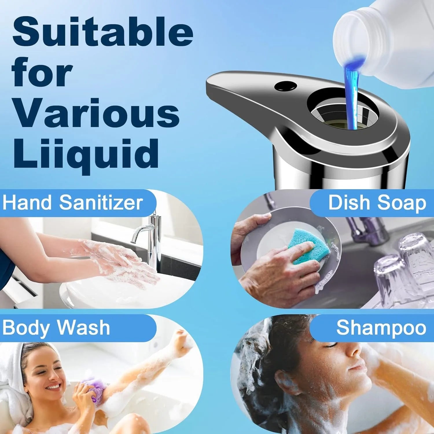 Automatic Soap & Liquid Soap Sanitizer Dispenser With Touchless Sensor