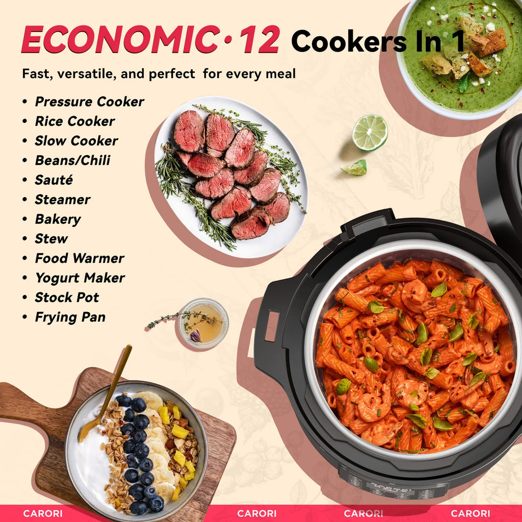1200W 12-in-1 Eight Quart  Stainless Steel Electric Pressure Cooker