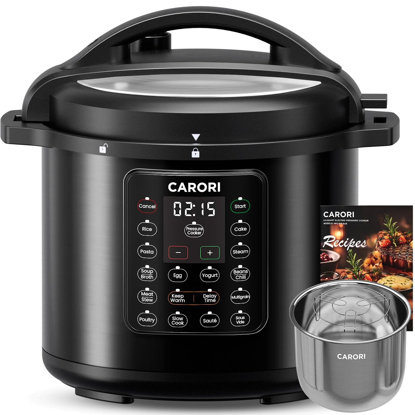 1200W 12-in-1 Eight Quart  Stainless Steel Electric Pressure Cooker