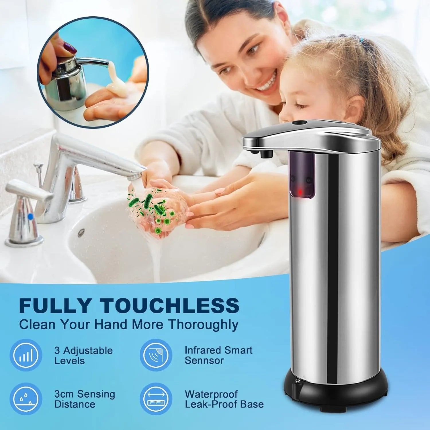 Automatic Soap & Liquid Soap Sanitizer Dispenser With Touchless Sensor