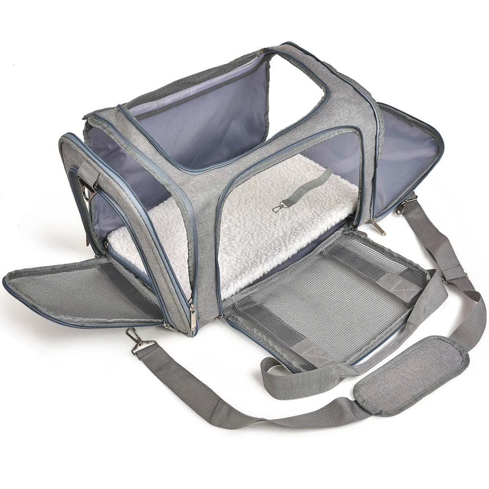 Soft Side Pet Backpack Travel Bag Carrier For Small Pets