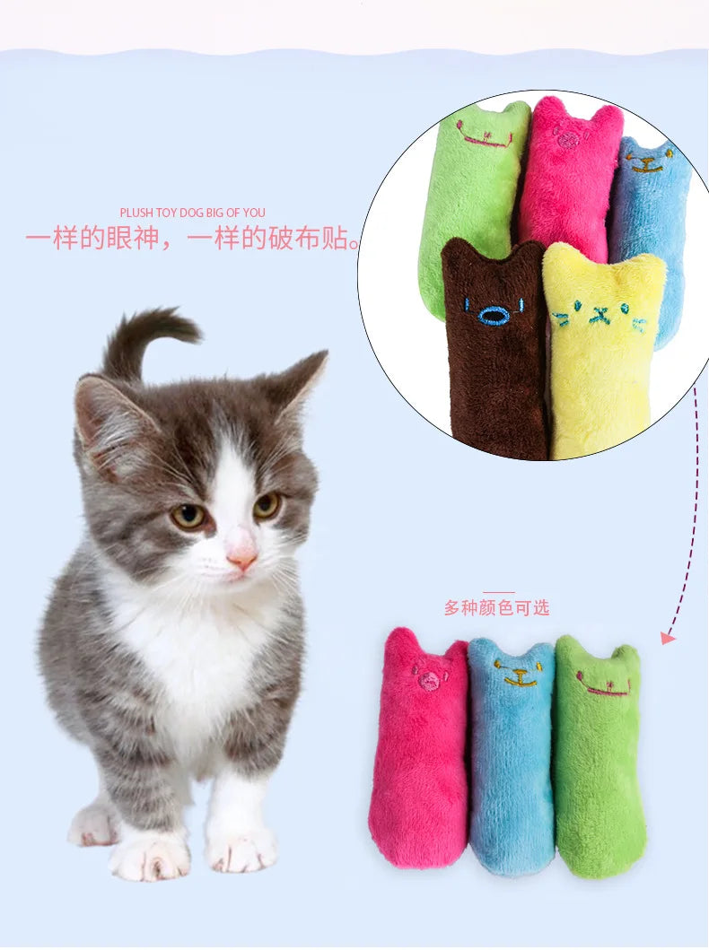 Plush Teeth Grinding Catnip Toy With Fun Interactive Chewing For Cats