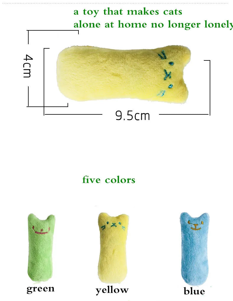 Plush Teeth Grinding Catnip Toy With Fun Interactive Chewing For Cats