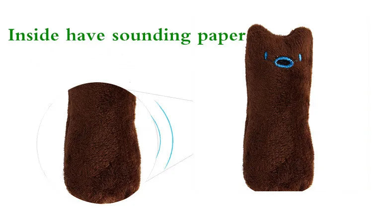 Plush Teeth Grinding Catnip Toy With Fun Interactive Chewing For Cats
