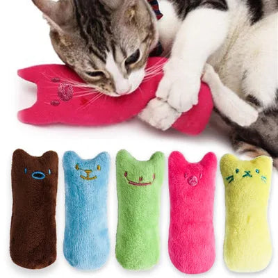 Plush Teeth Grinding Catnip Toy With Fun Interactive Chewing For Cats