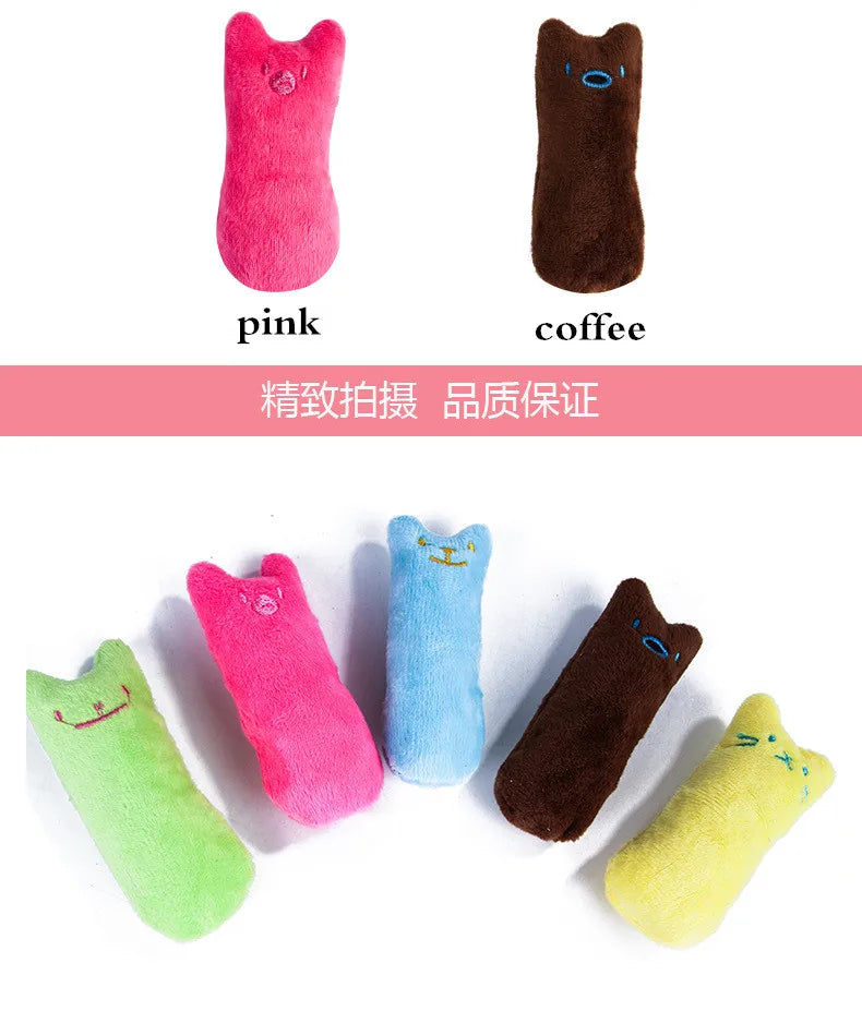 Plush Teeth Grinding Catnip Toy With Fun Interactive Chewing For Cats