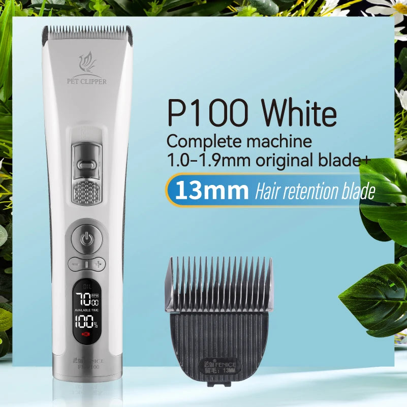 Professional LCD Screen Dog and Cat Electrical Grooming Clippers and Trimmers With Rechargeable Haircut Machine