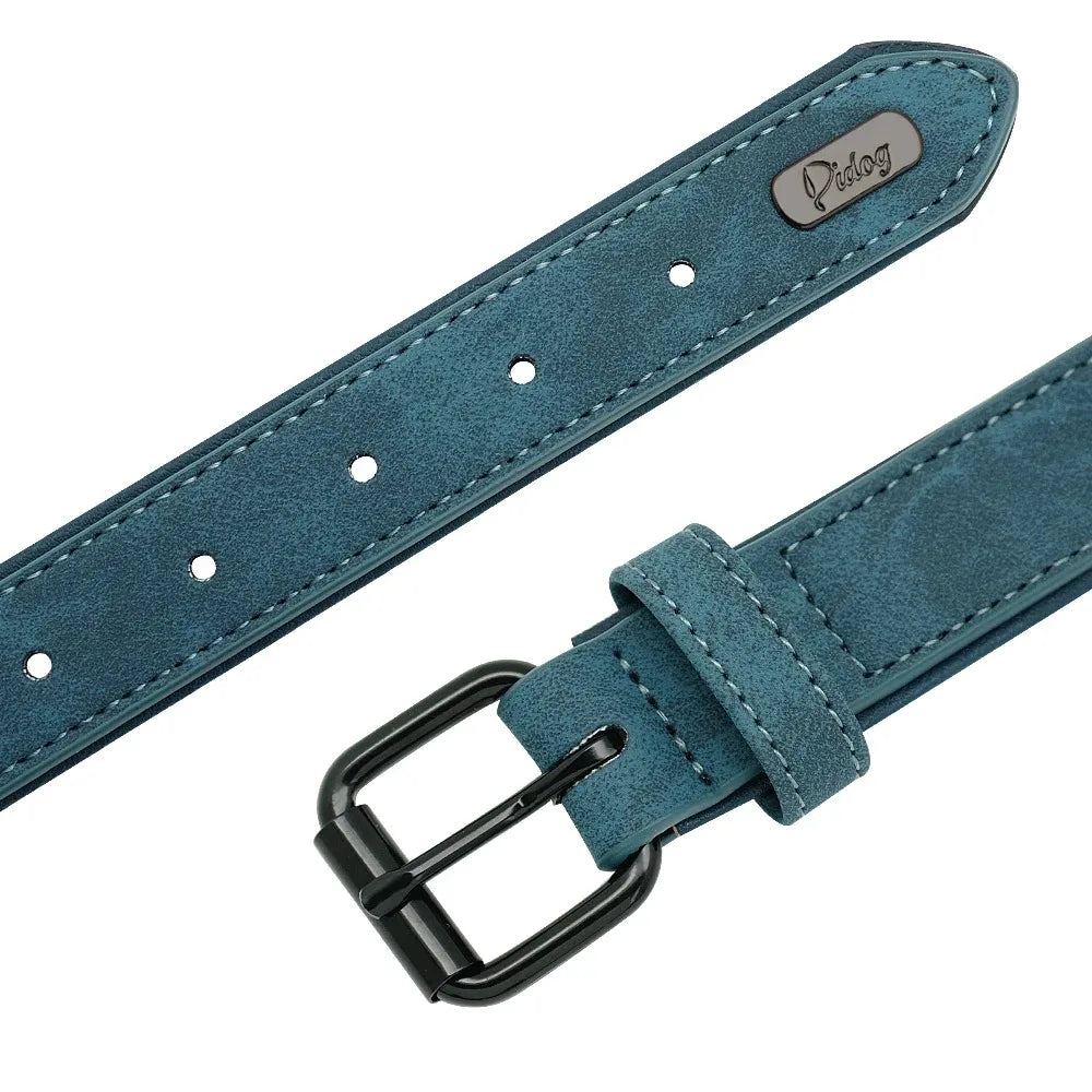 Personalized Name ID Tags Leather Dog Collars Custom Text Name