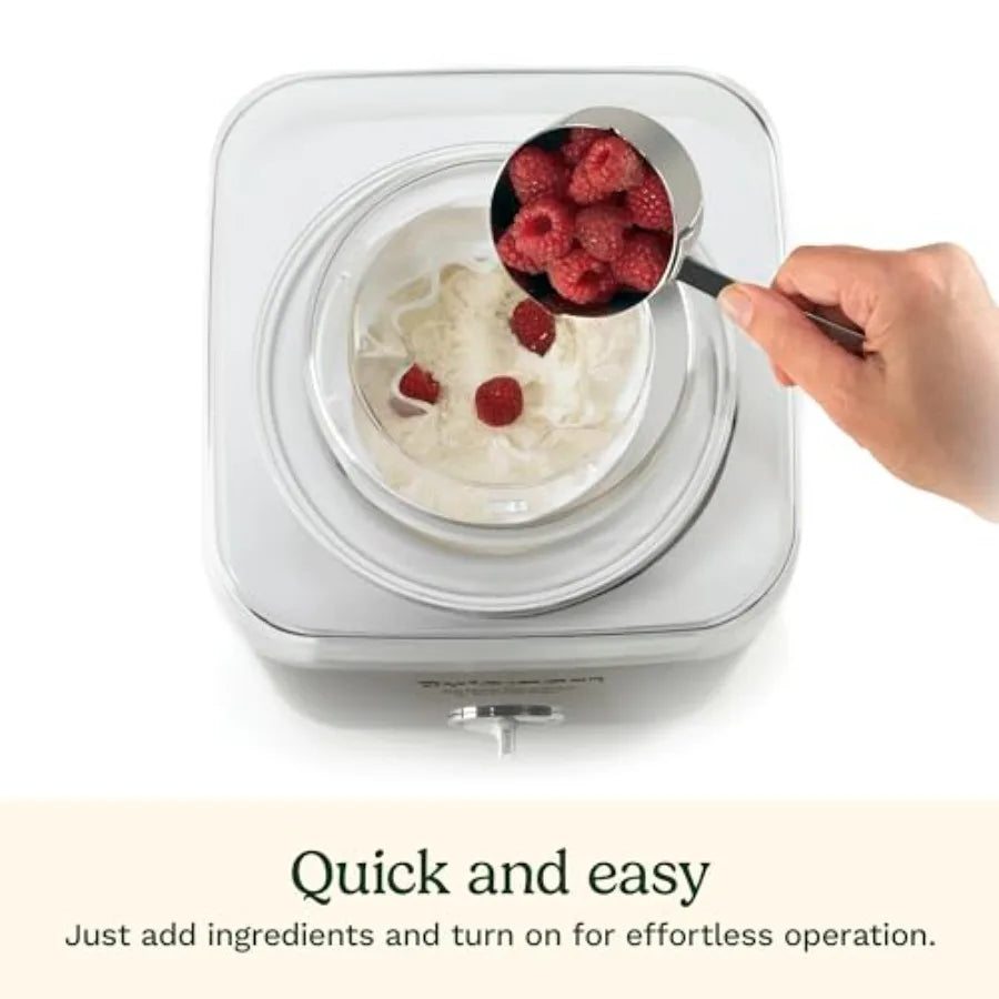 2-Quart Ice Cream, Sorbet, & Frozen Yogurt Maker with Silver Double-Insulated Freezer Bowl