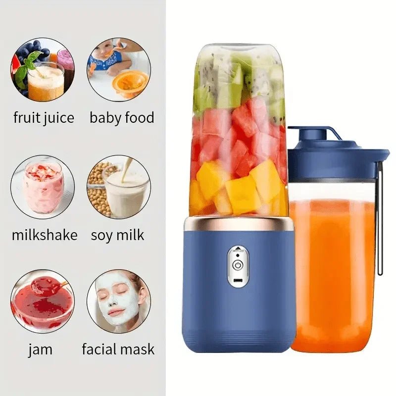 Portable Wireless Blender Electric Fruit Juicer Machine With Ice Crushing Blades - Lovies Kitchenwares