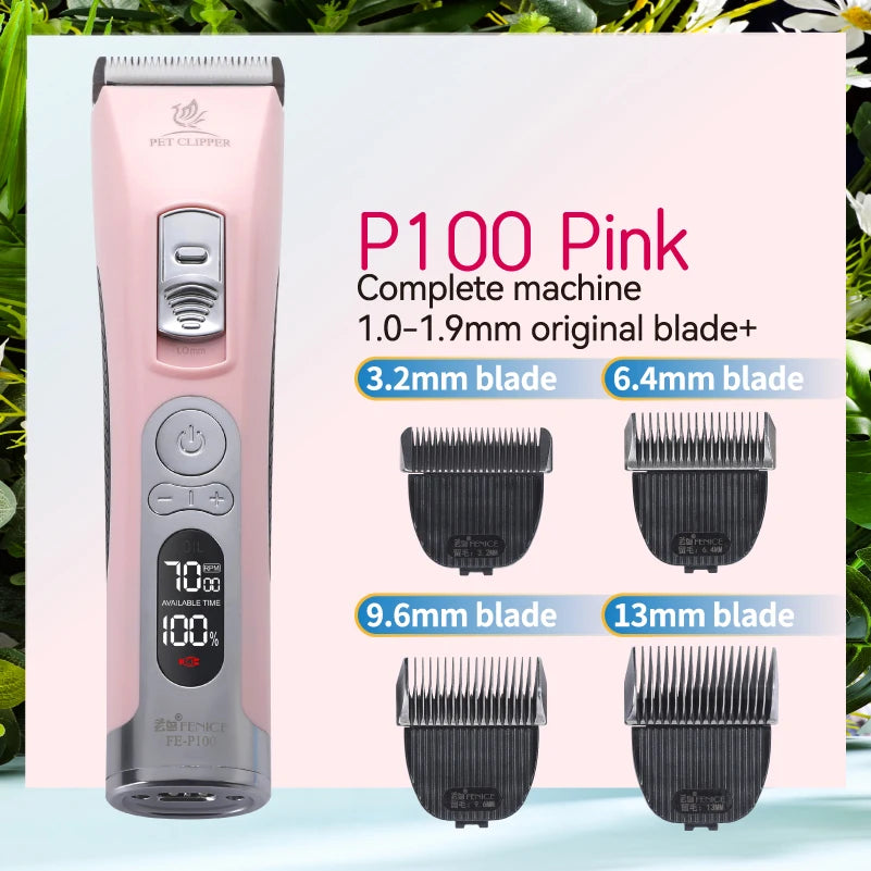 Professional LCD Screen Dog and Cat Electrical Grooming Clippers and Trimmers With Rechargeable Haircut Machine