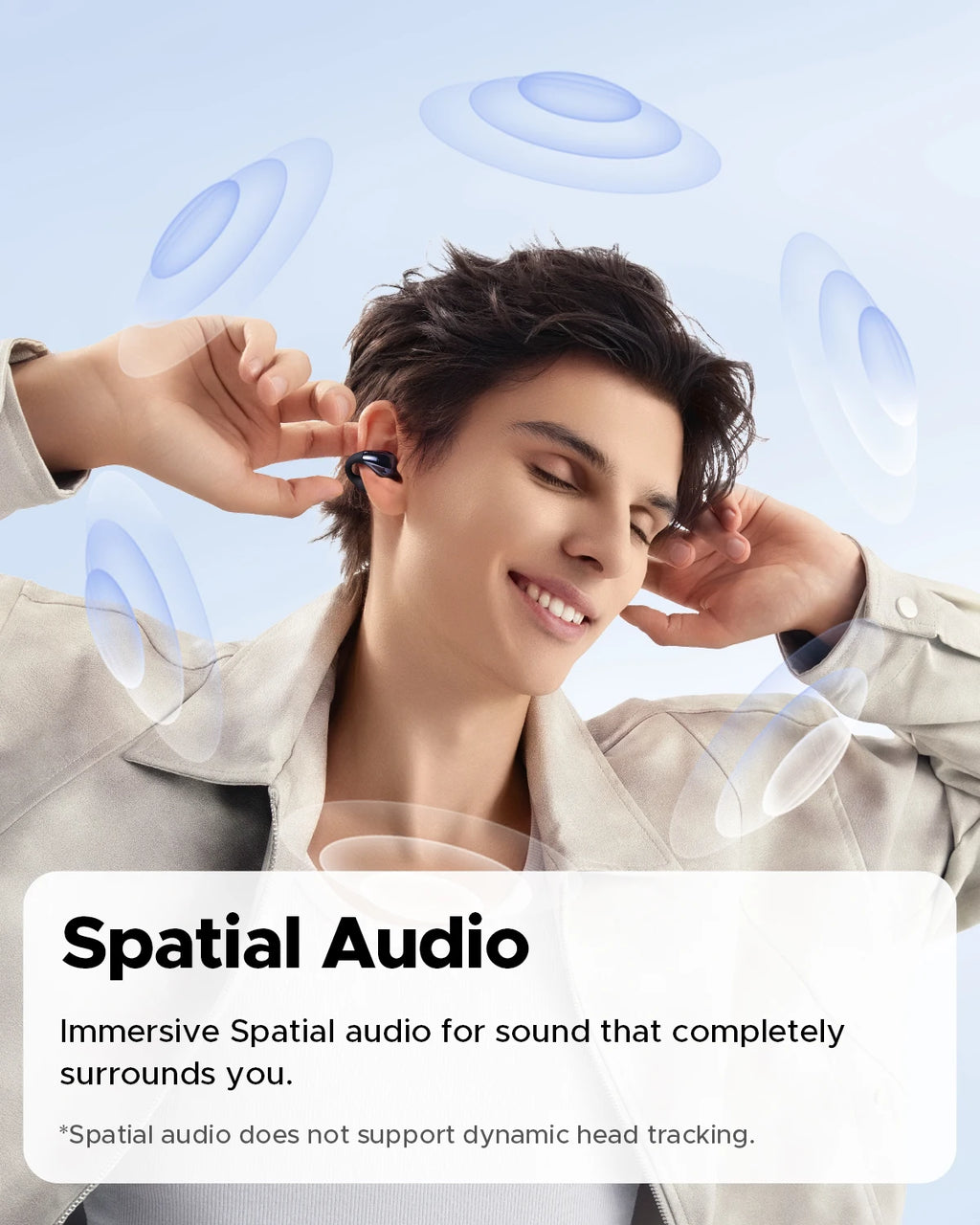 Wireless Earphones Bluetooth 5.4 Open-Ear Earbuds With AI ENC Clear Call, Multipoint Connection, IPX5