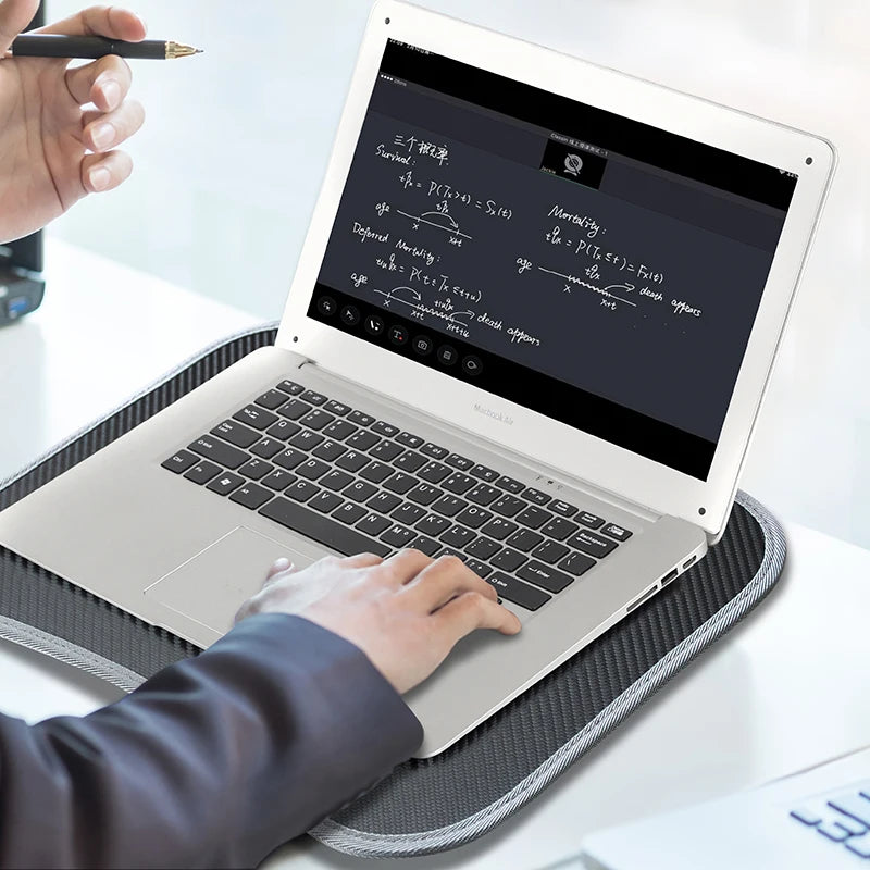 Multifunctional Laptop Desk With Foam Particle Filled Cushion & Hard Mouse Pad