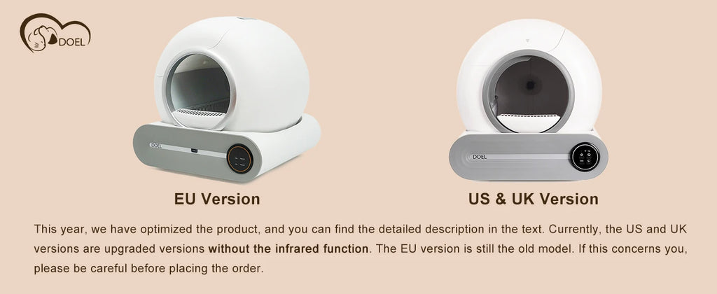 2.4G WiFi Smart Cat Toilet App Control & Automatic Self Cleaning Cat Litter Box With Trash Bag