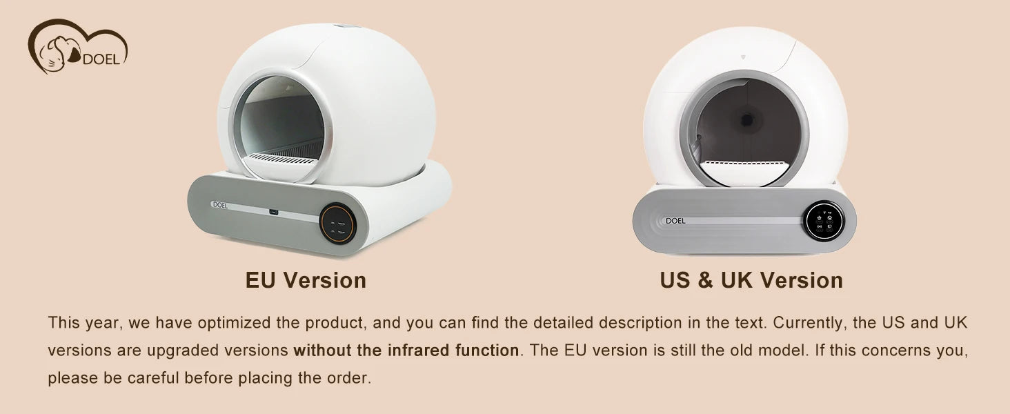2.4G WiFi Smart Cat Toilet App Control & Automatic Self Cleaning Cat Litter Box With Trash Bag