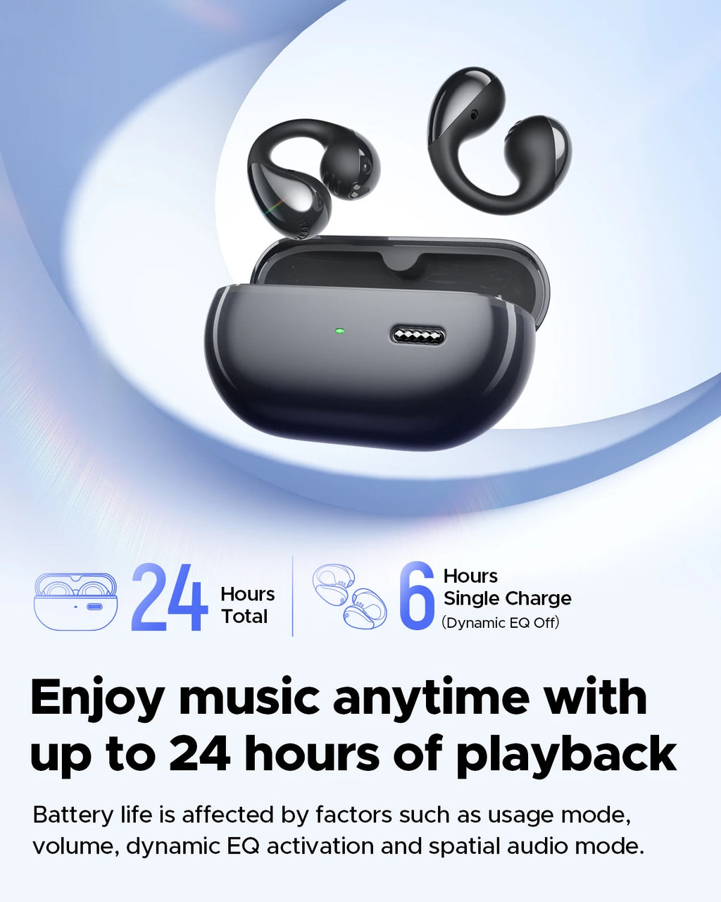 Wireless Earphones Bluetooth 5.4 Open-Ear Earbuds With AI ENC Clear Call, Multipoint Connection, IPX5