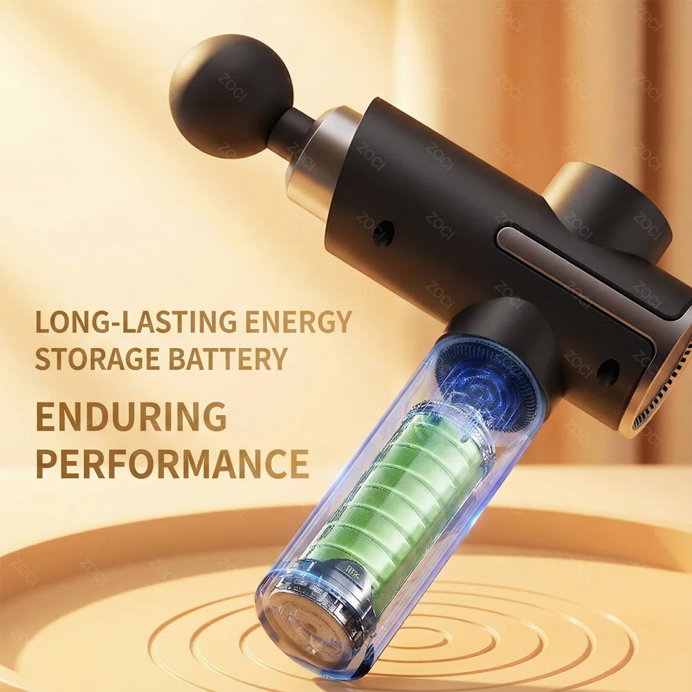 3 Mode Handheld Portable Mini Deep Tissue Muscle Massager Gun With Heated Head & 99 Speed Electric Fascia