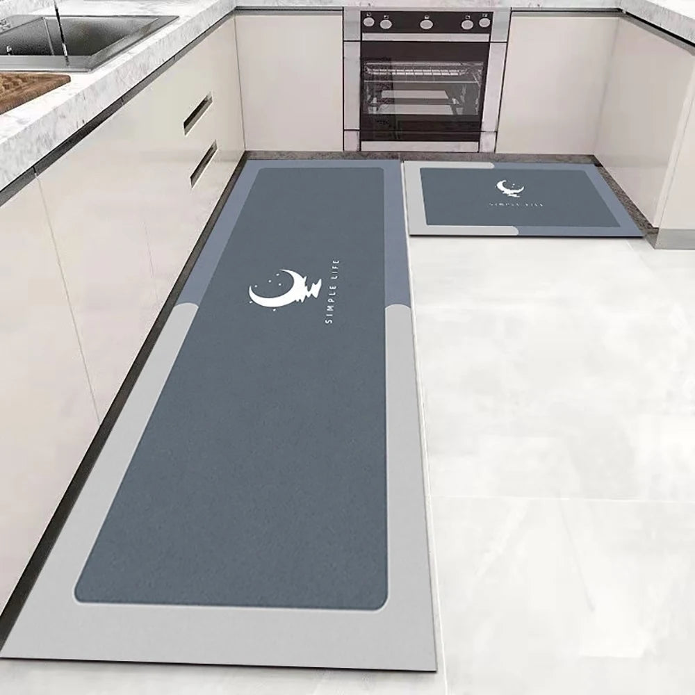 Kitchen Floor Mat Soft Washable Anti-Slip Carpet