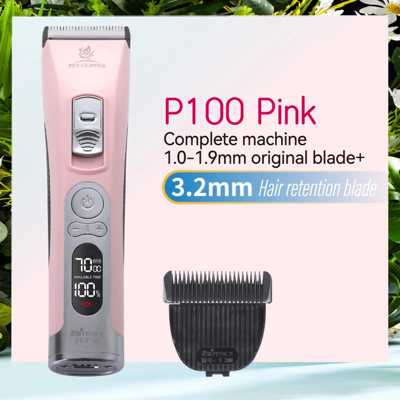 Professional LCD Screen Dog and Cat Electrical Grooming Clippers and Trimmers With Rechargeable Haircut Machine