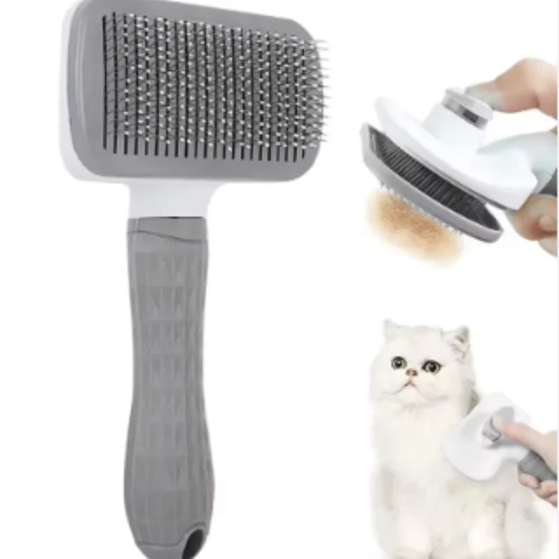 Self Cleaning Pet Brush Comb For Pet Hair Removal And Grooming Tool Pet Accessory