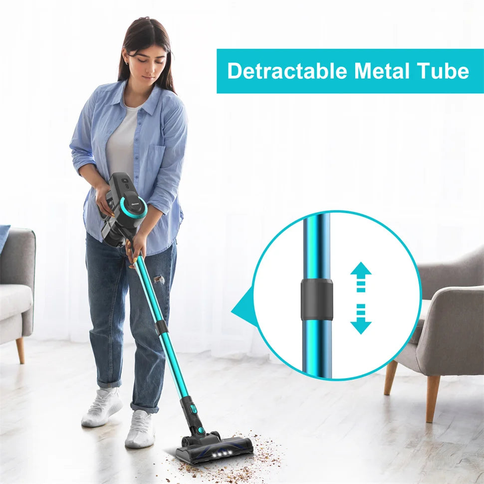 Cordless Upright Vacuum Cleaner, Ultra Lightweight Stick Vacuum for Carpet, Hard Floor, Car, Pet Hair