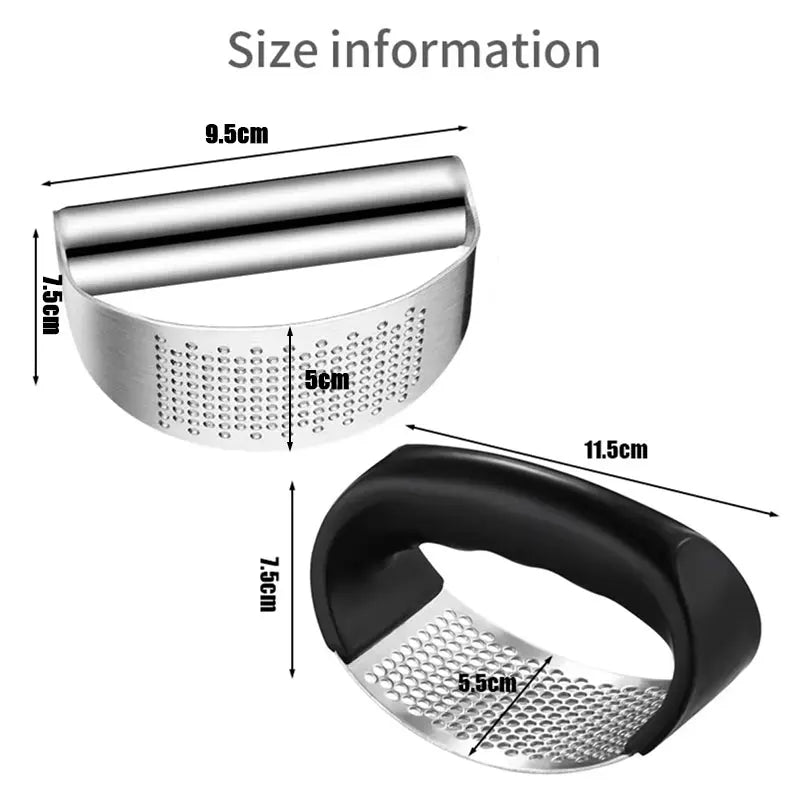 Upgraded Stainless Steel Garlic Press Squeezer & Ginger Rocker