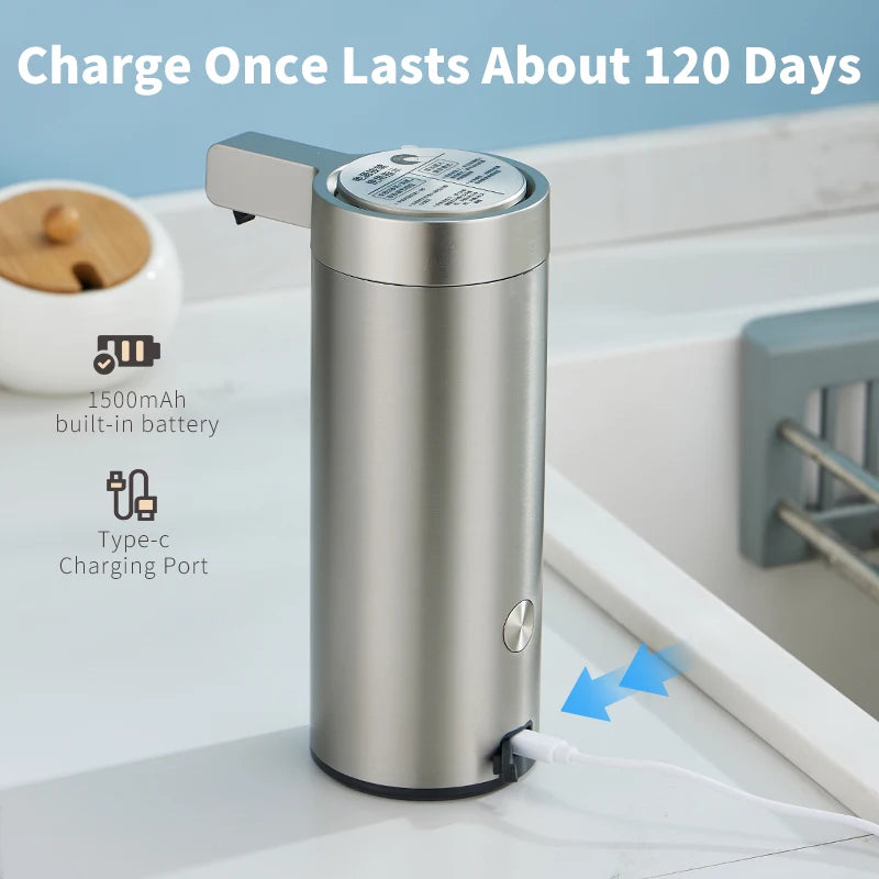 Kitchen Soap and/or Hand Sanitizer Automatic Sensor With Smart Electric Dispenser 304 Stainless Steel