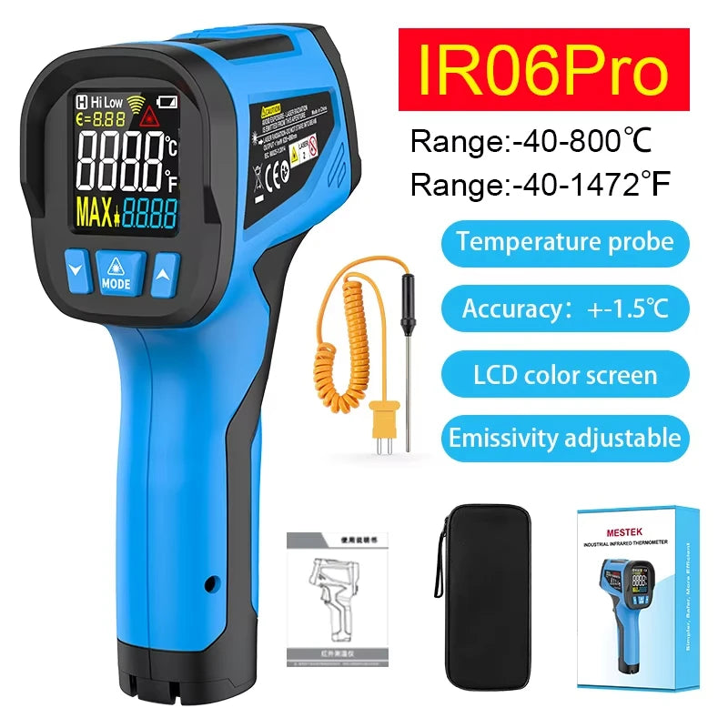 -40 to 800 Degree Digital Infrared Laser Thermometer Non-Contact