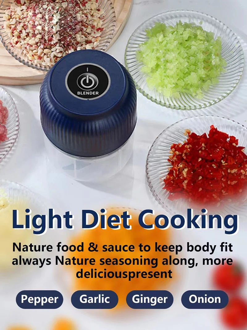 250ml Mini Wireless USB Rechargeable Electric Multi-Vegetable Chopper