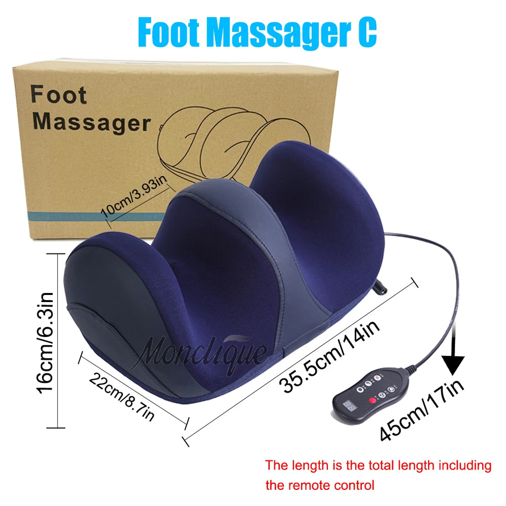 Electric Heated Roller Foot Calf & Leg Massager