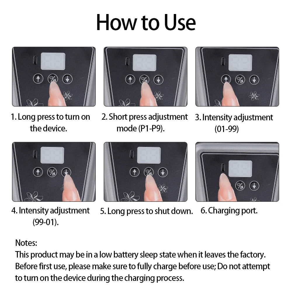 16-Head Fascia High-Frequency Vibration Body Massager For Back, Waist, Neck, and Shoulders