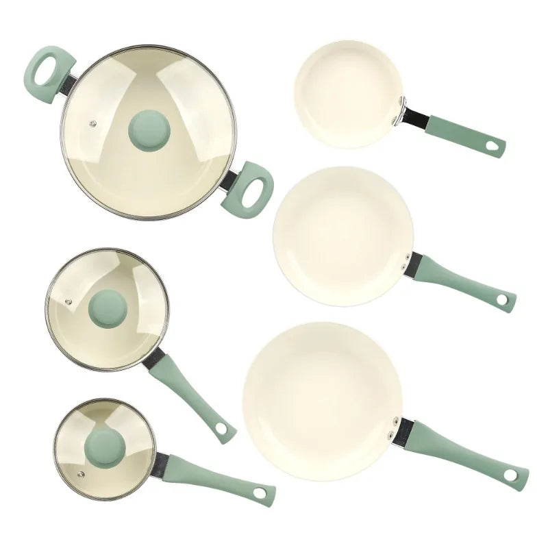 Mainstays Classic Collection 12 Piece Nonstick Aluminum Alloy Cookware Set Blue
