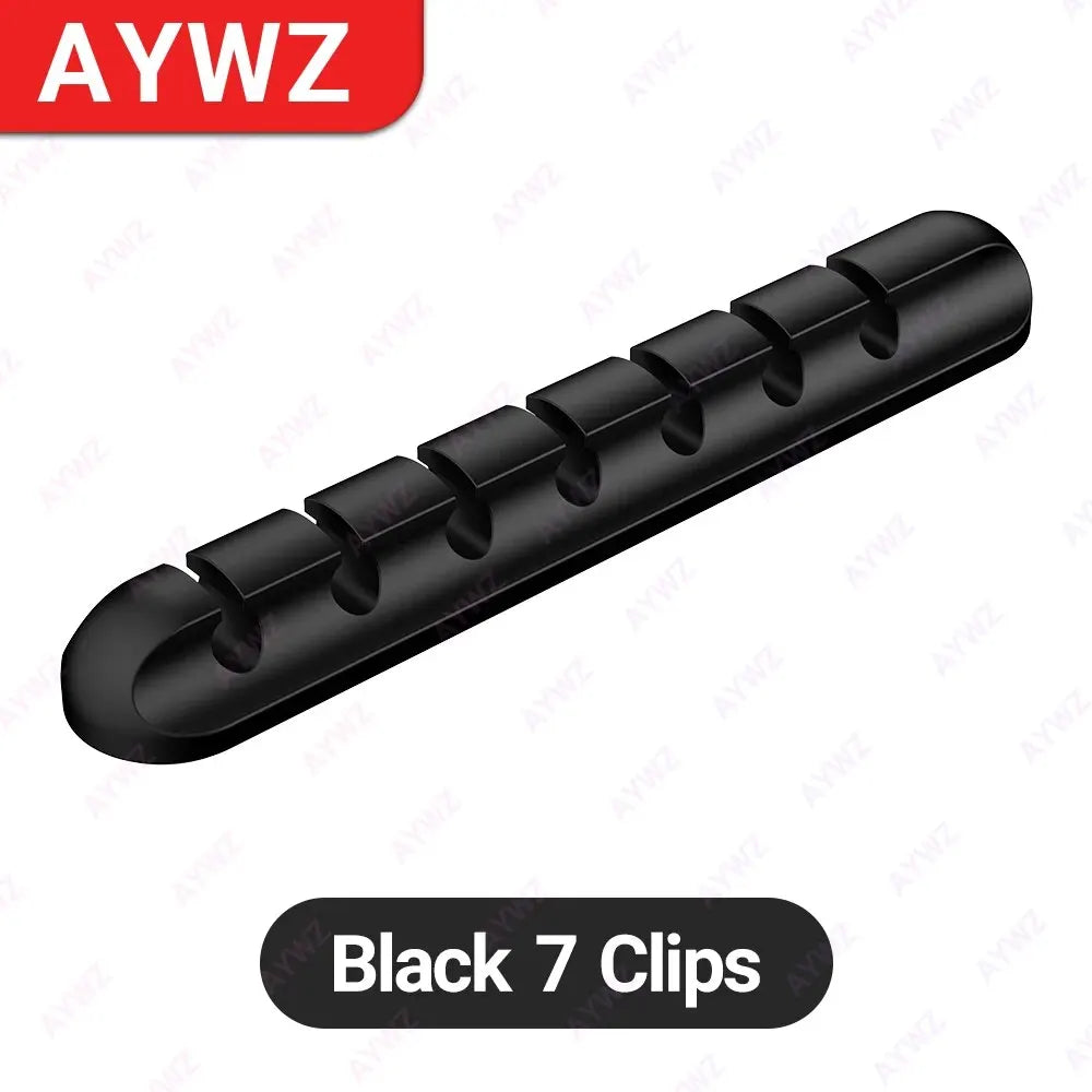 Adhesive Cable Clip Holder For Wire Organizer With USB Charging Cable