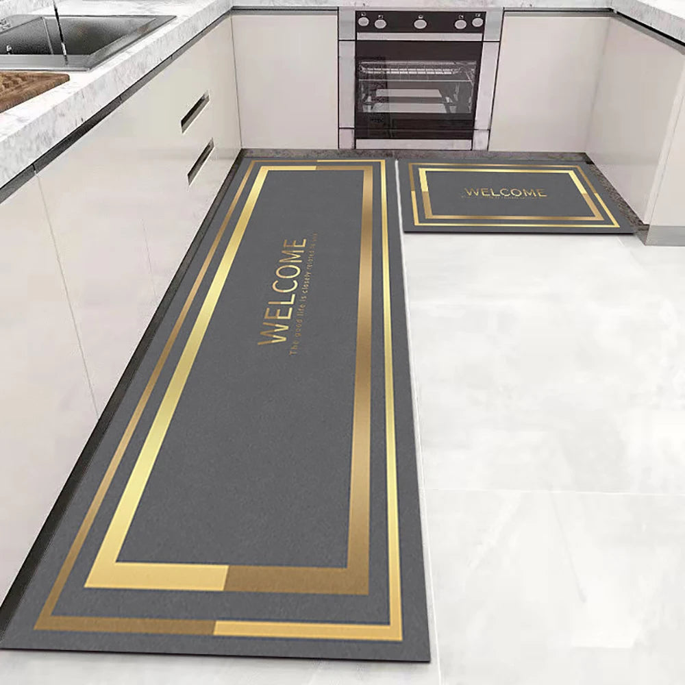 Kitchen Floor Mat Soft Washable Anti-Slip Carpet