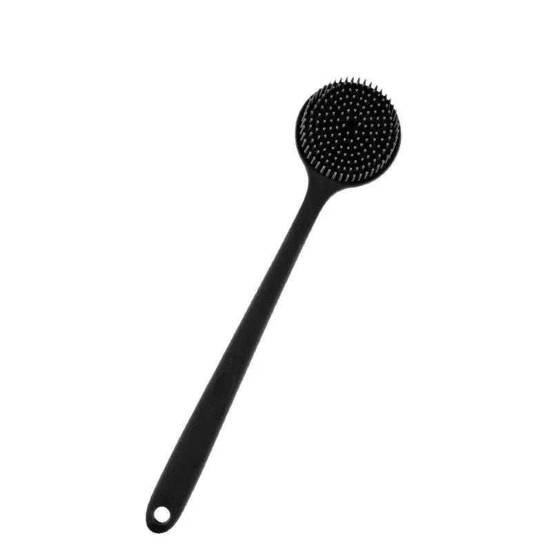 4-piece Soft Silicone Bath Brush Set With Non-Slip Handle