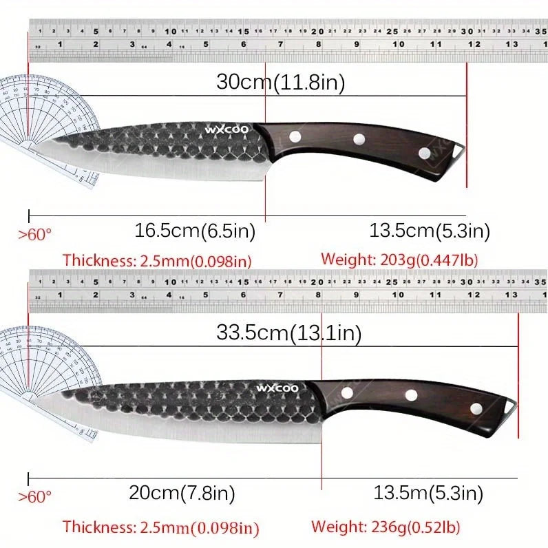 8PCS Stainless Steel Forged Professional Kitchen Chef Knife Set