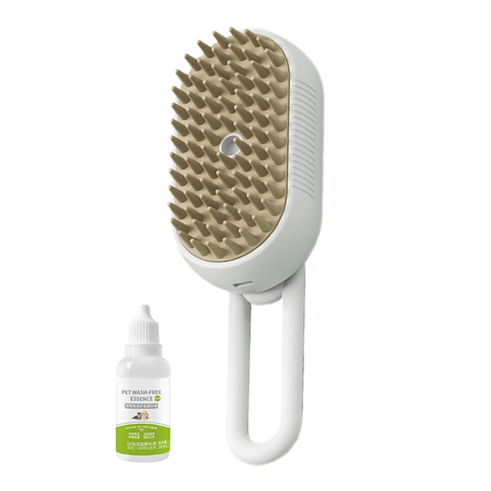 Electric 3-in-1 Pet Hair Spray and Massage Brush