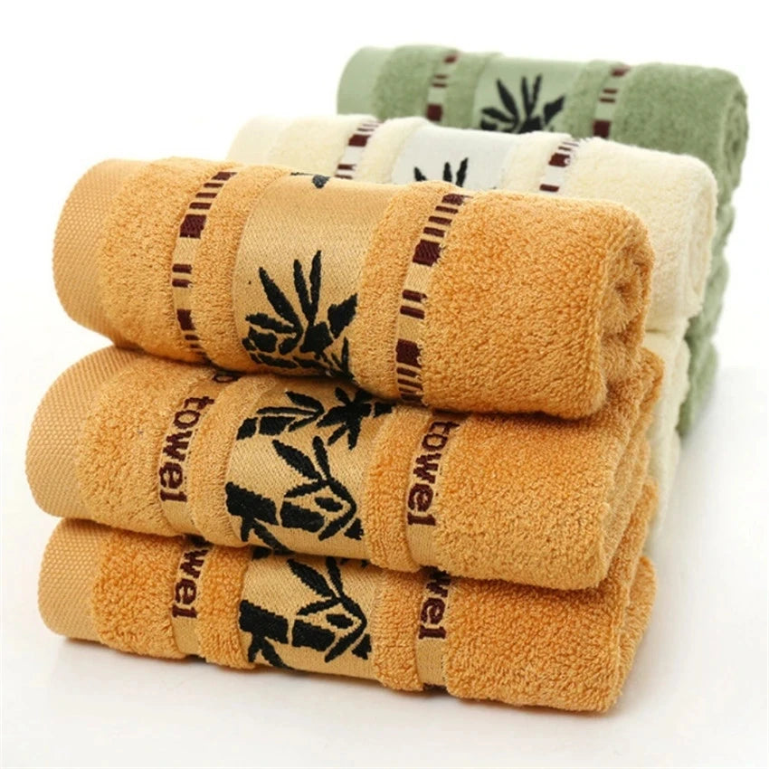 Set of 6 Bamboo Fiber Thick Absorbent Bath Towels