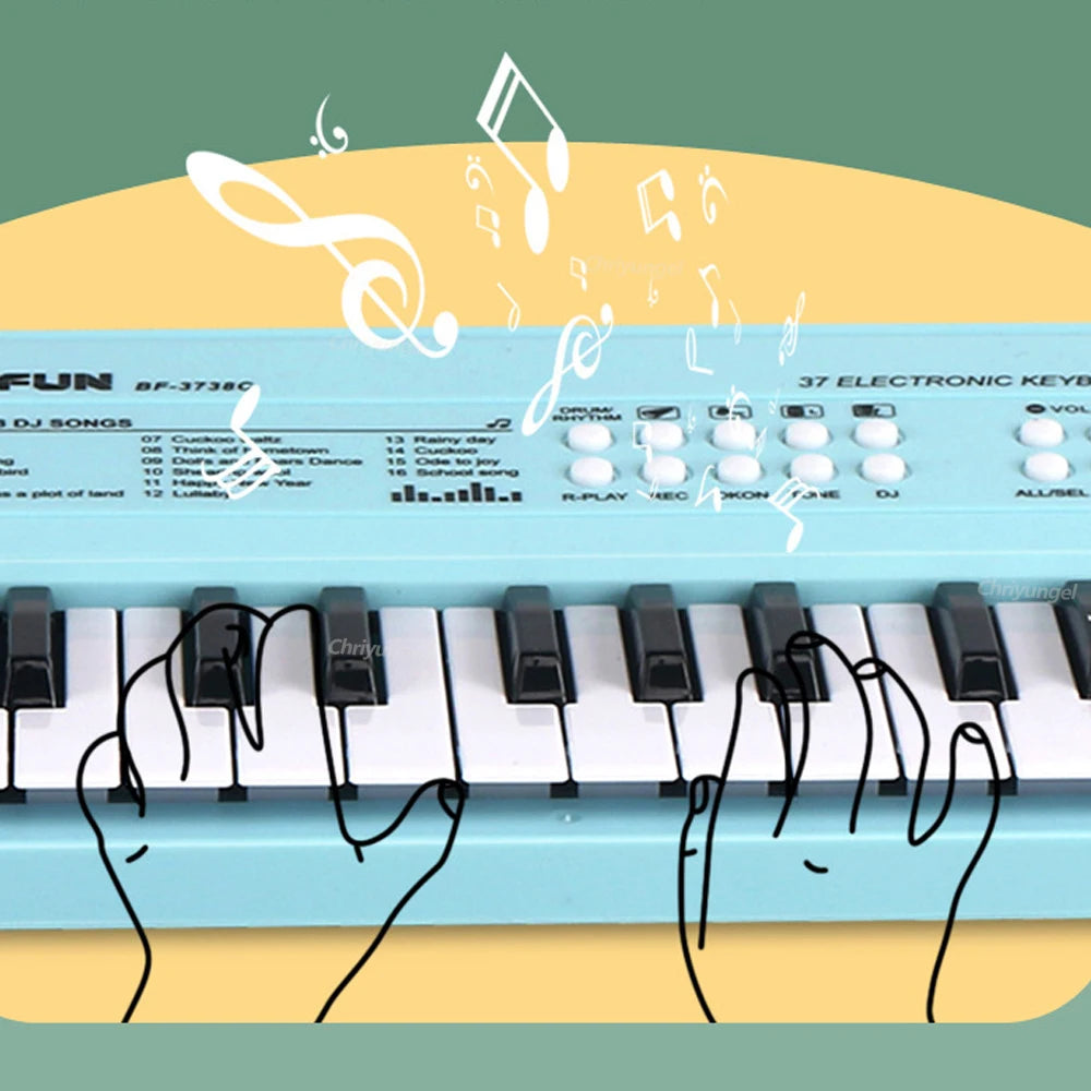 37 Keys Kids Musical Electronic Piano Organ Keyboard with Microphone And an Educational Toy