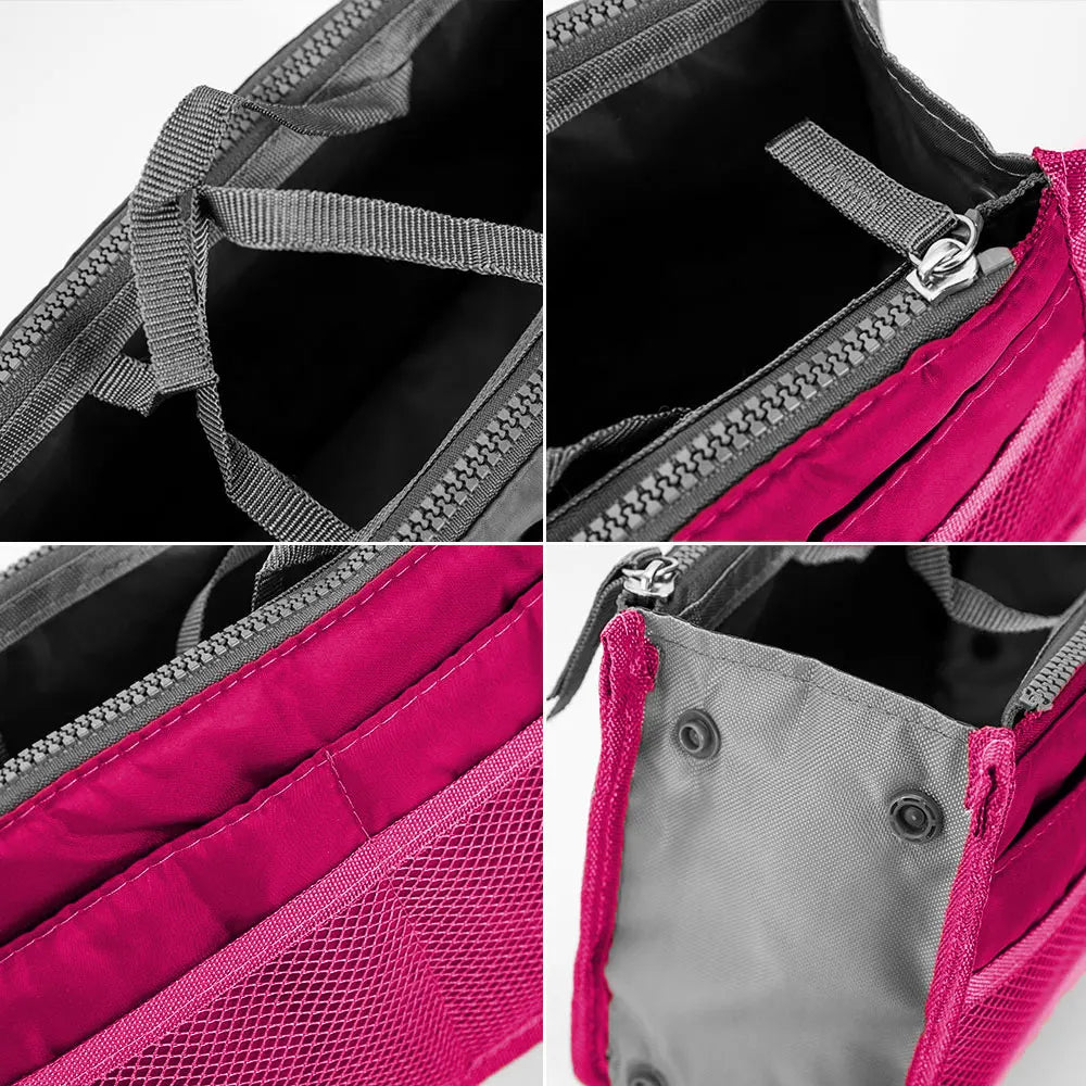 Women's Foldable Nylon Cosmetic Organizer Travel Large Capacity Handbag