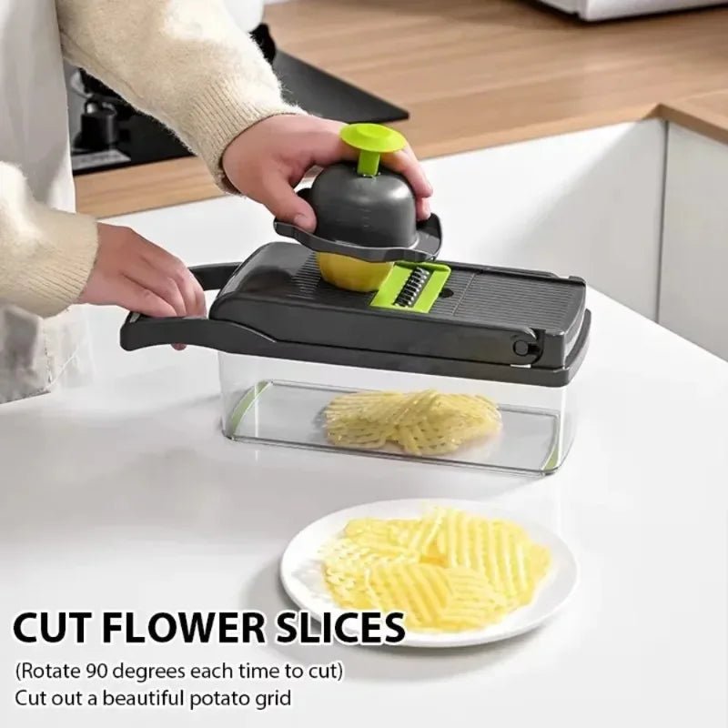 2026 Hot Selling Item 16 in 1 Handheld Slicers Dicers Graters, Multifunctional Vegetable Chopper - Lovies Kitchenwares