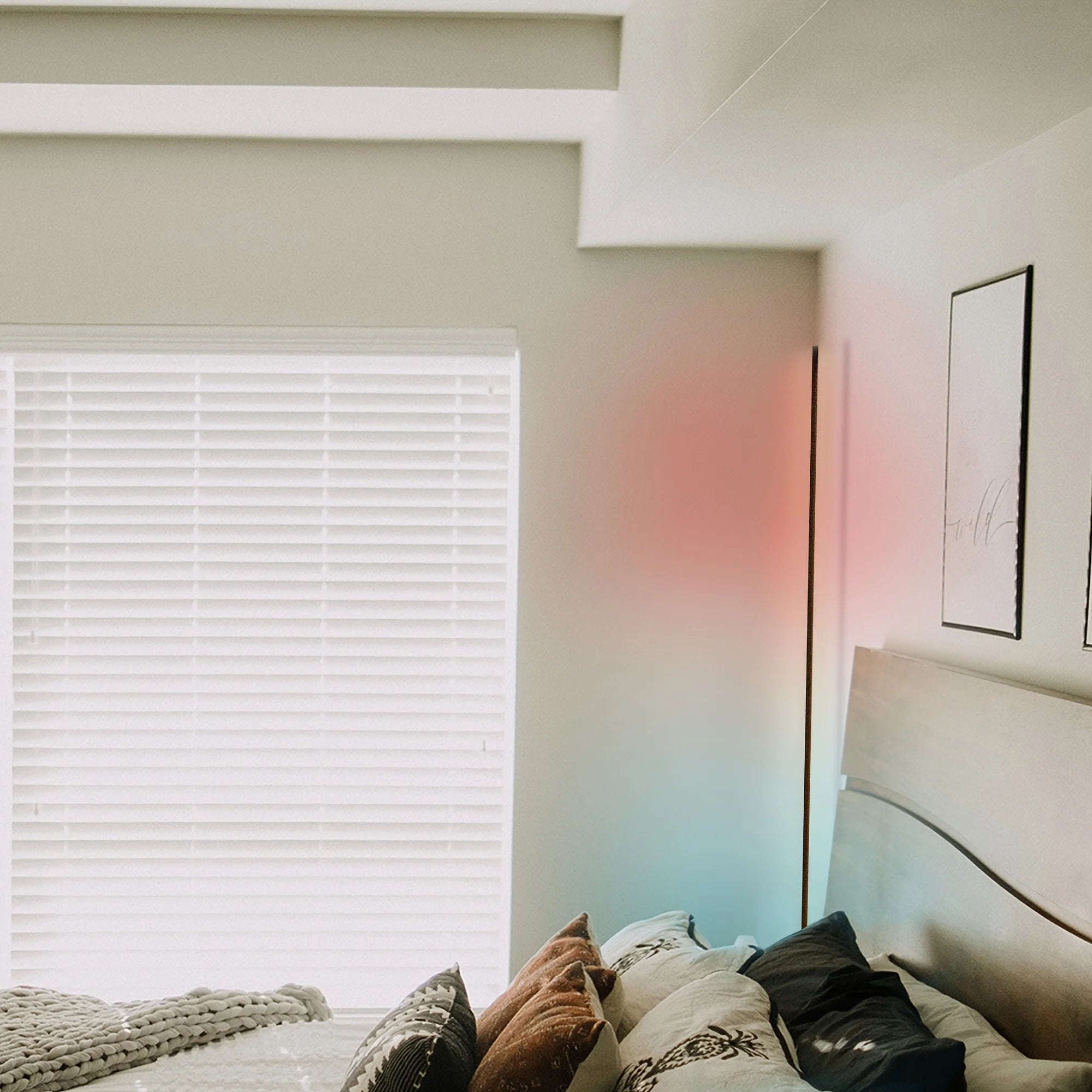 60-Inch Red Green & Blue LED Corner Floor Lamp For Multiple Rooms