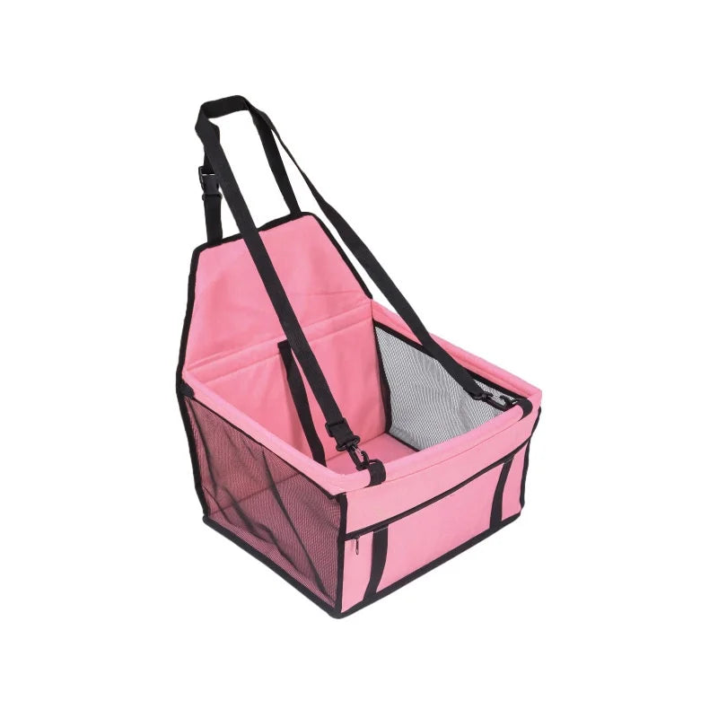 Travel Pet Car Seat Cover Foldable Hammock, Pet Harness & Bag Basket