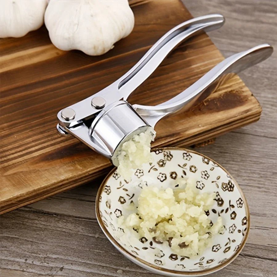 Commercial Heavy Duty Garlic Press & Multi-Tool. 18cm, Aluminum, Restaurant Durable - Lovies Kitchenwares
