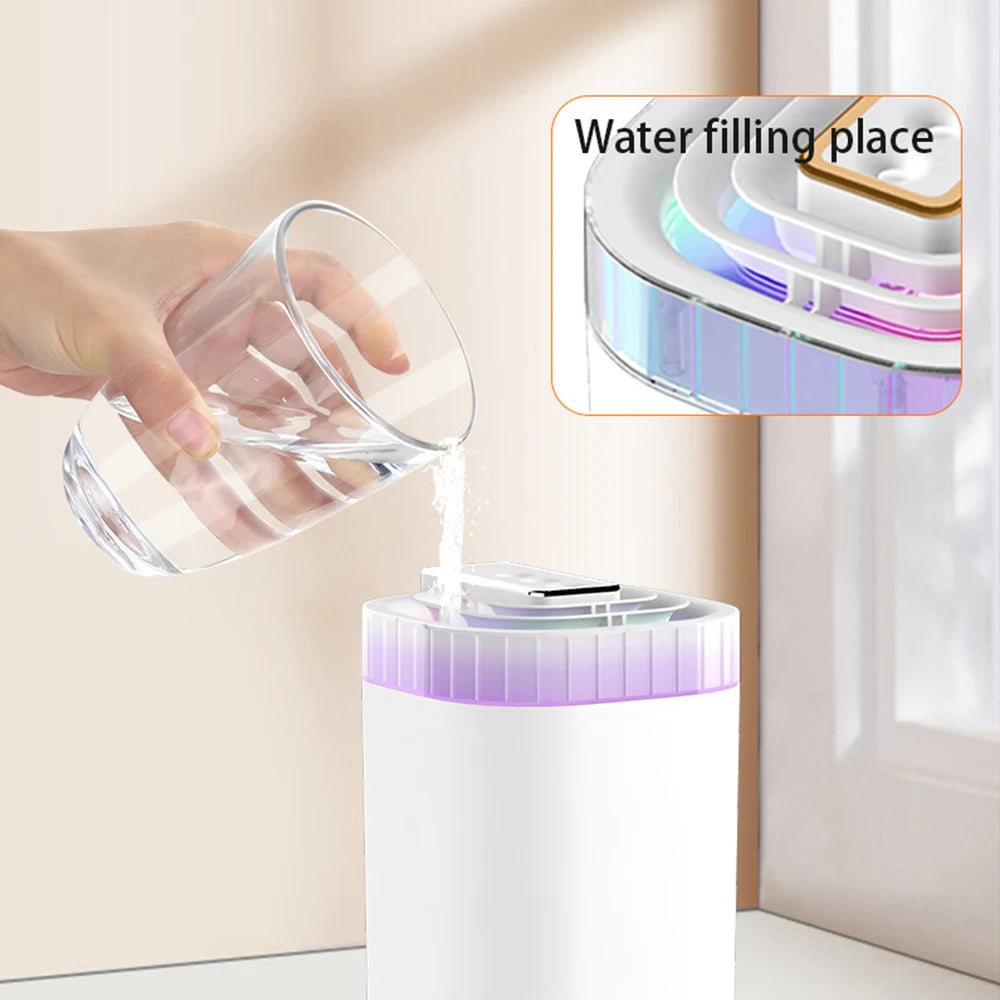 3L Ultrasonic Air Cool Mist USB Aromatic Humidifier with Night Light and 3 Nozzles